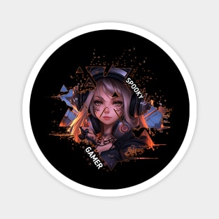 Halloween Gamer Witch Girl Magnet